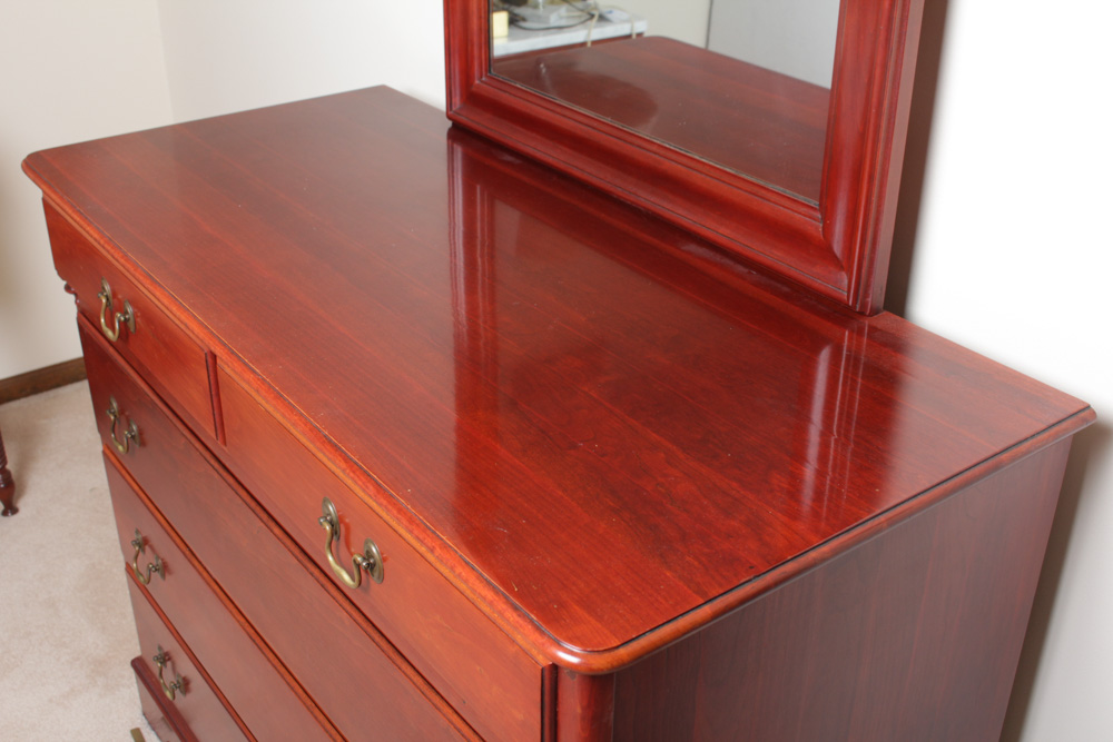 Vintage Pennsylvania House Cherry Dresser with Mirror
