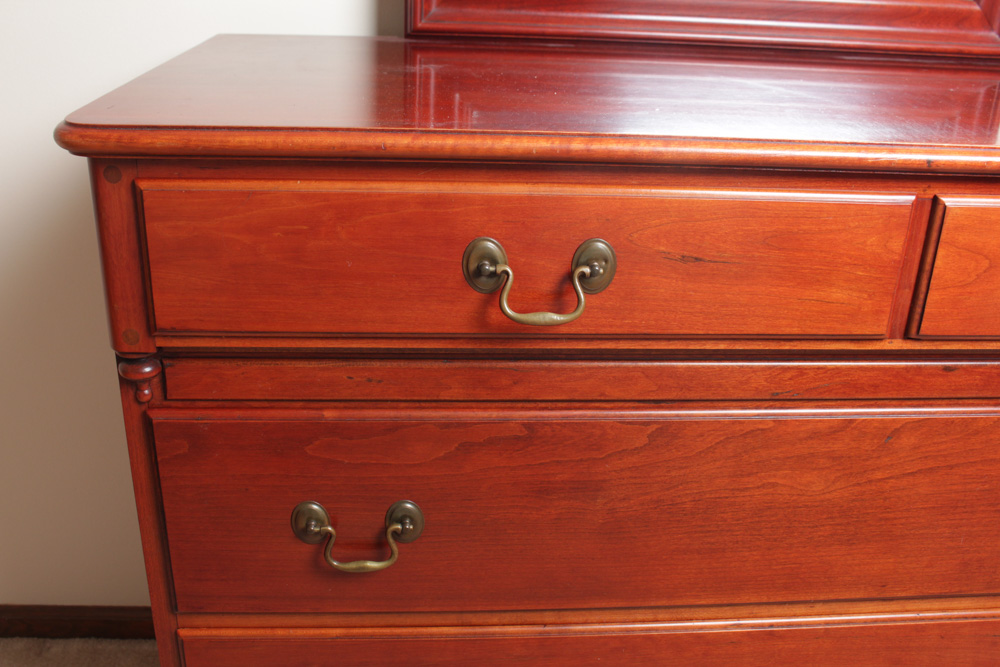 Vintage Pennsylvania House Cherry Dresser with Mirror