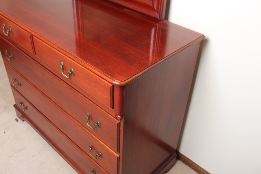 Vintage Pennsylvania House Cherry Dresser with Mirror