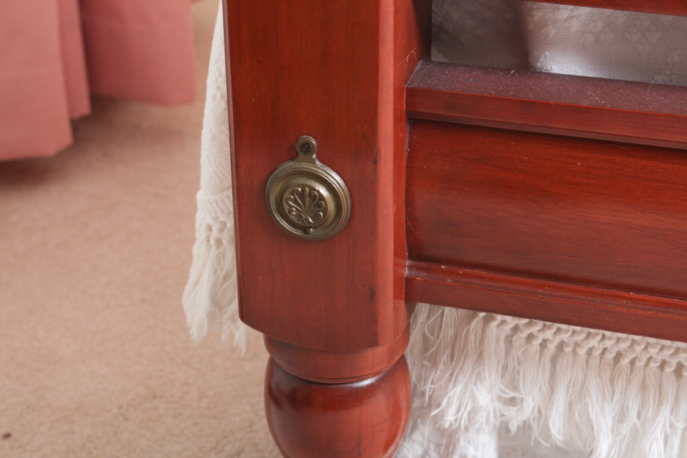 Vintage Four Poster Colonial Style Cherry Bed