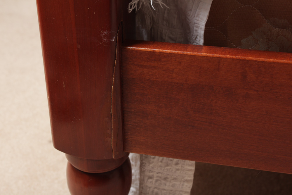 Vintage Four Poster Colonial Style Cherry Bed