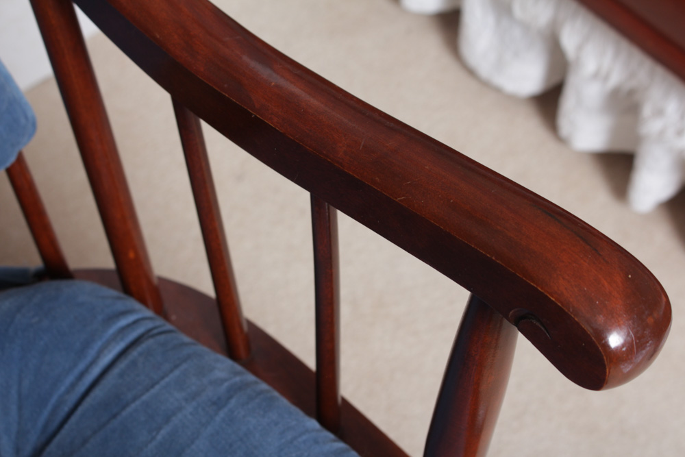 Nichols and Stone Cherry Wood Rocking Chair