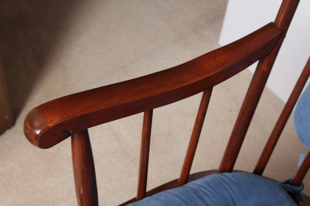 Nichols and Stone Cherry Wood Rocking Chair