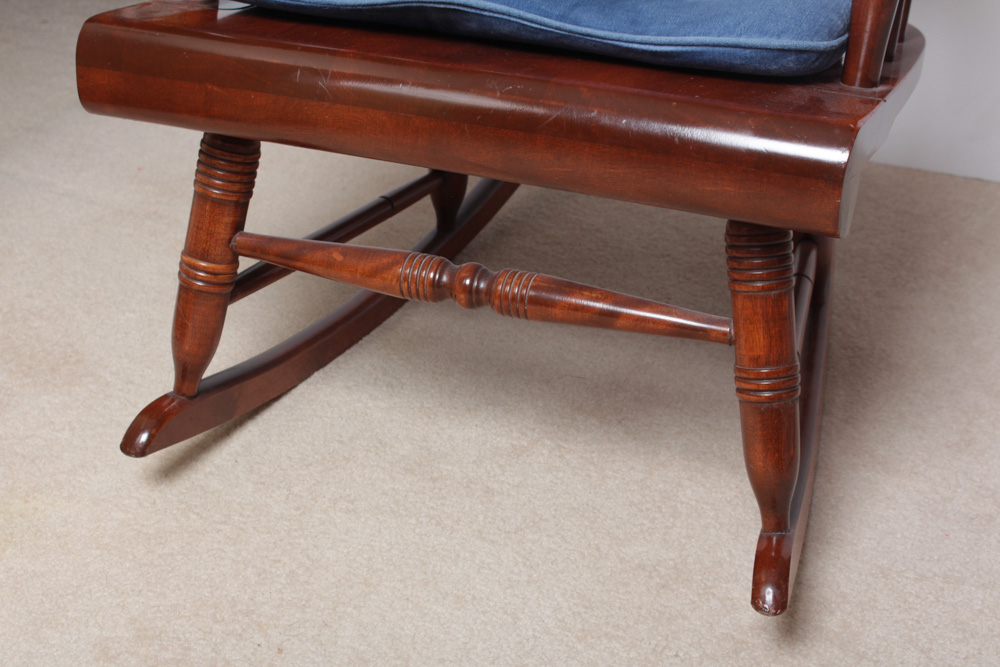 Nichols and Stone Cherry Wood Rocking Chair