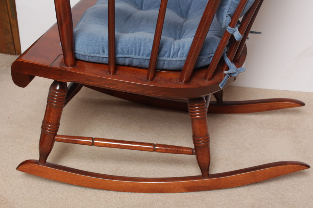 Nichols and Stone Cherry Wood Rocking Chair