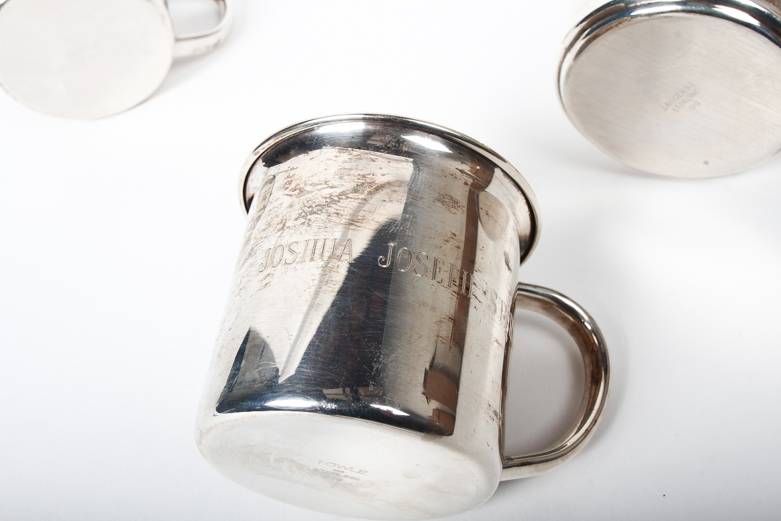 Collection of Towle and Rogers Sterling Silver Baby Cups