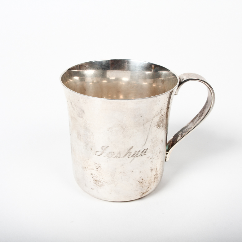 Tiffany & Co. Engraved Sterling Silver Teacup