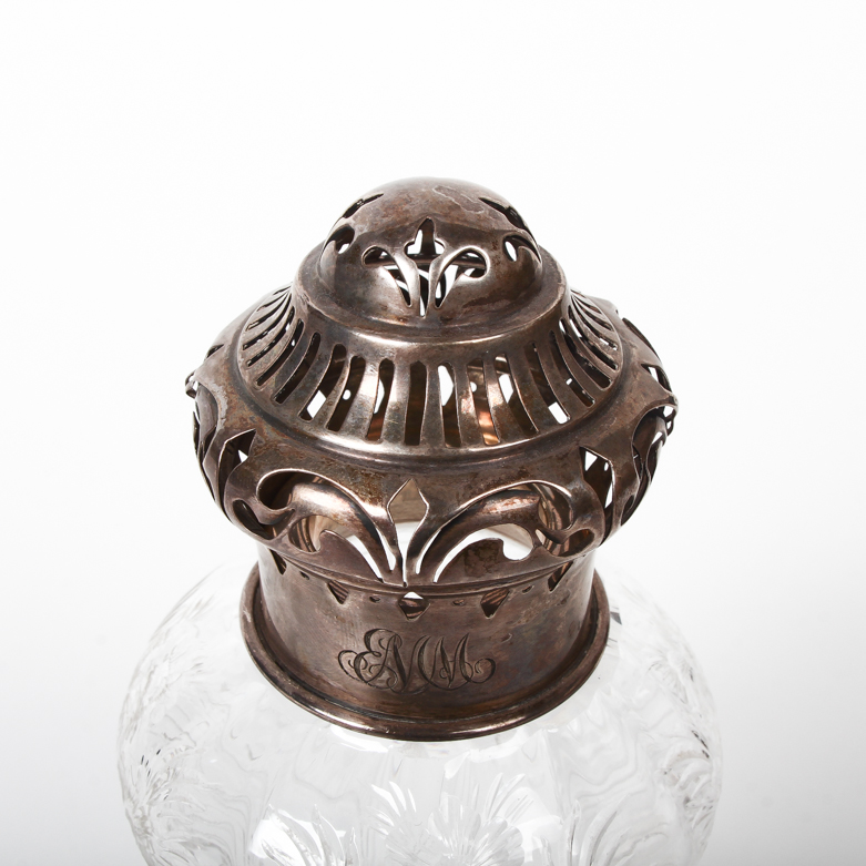 Vintage Sterling Silver and Cut Glass Sugar Shaker