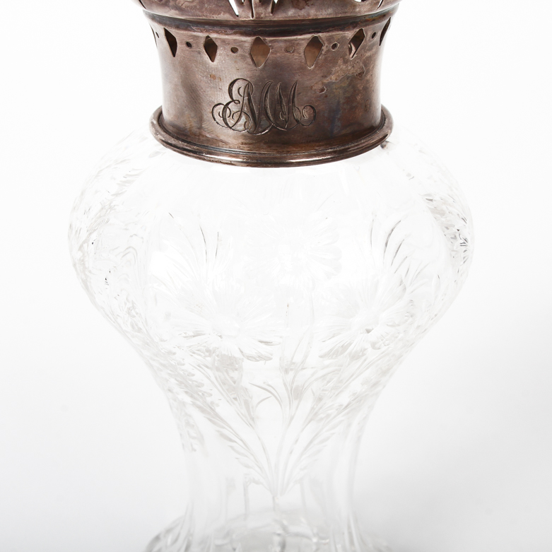 Vintage Sterling Silver and Cut Glass Sugar Shaker