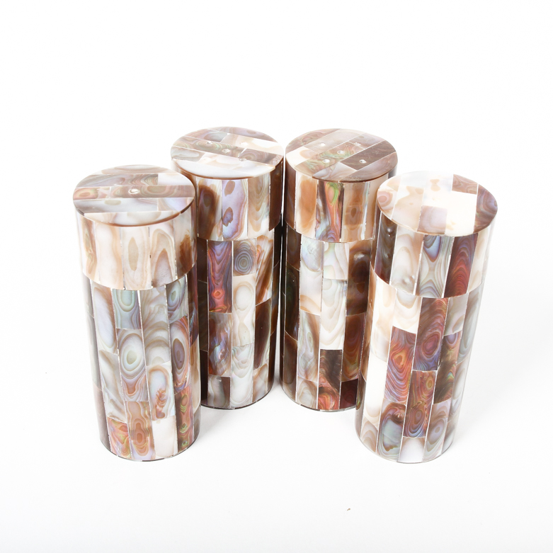 Set of Abalone Salt and Pepper Shakers