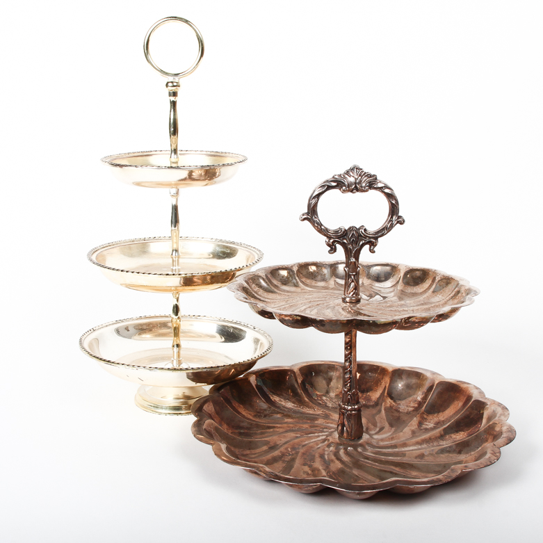 Vintage Tiered Tidbit Trays