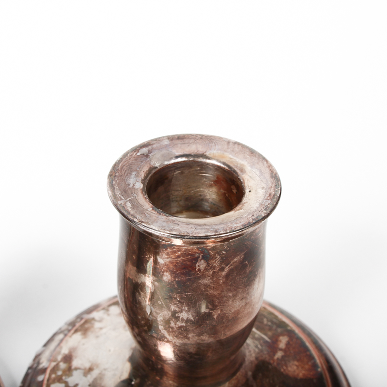 Reproduction Paul Revere Silver Plate Candleholders