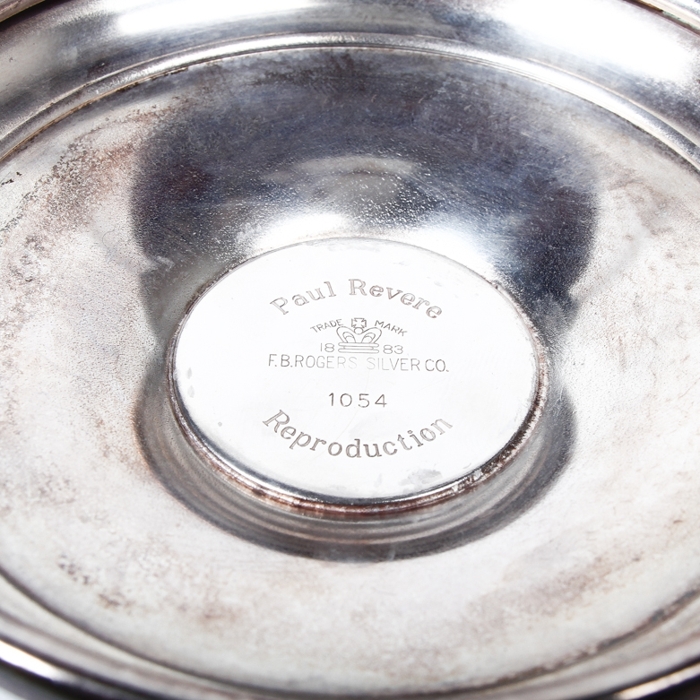 Reproduction Paul Revere Silver Plate Candleholders