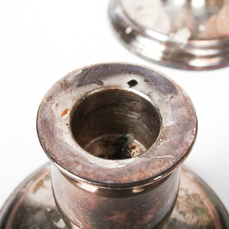 Reproduction Paul Revere Silver Plate Candleholders