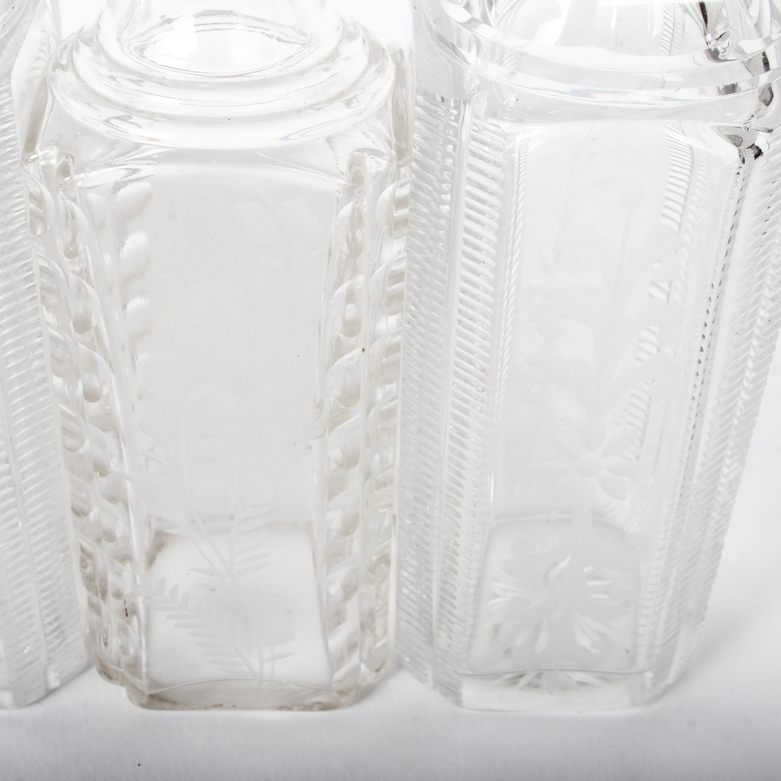 Victorian Sterling Silver and Glass Condiment Set
