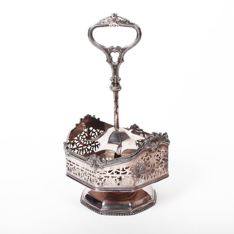James Dixon & Sons Silver Plate Condiment Caddy