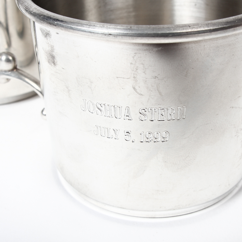 Pair of Hand Crafted Pewter Cups