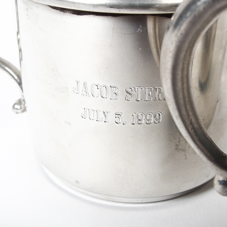 Pair of Hand Crafted Pewter Cups