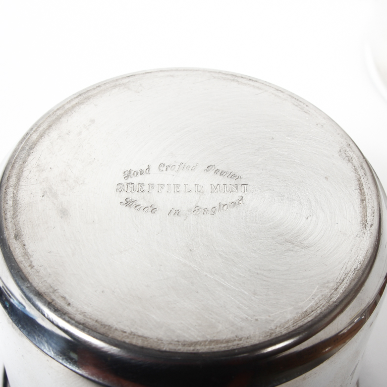 Pair of Hand Crafted Pewter Cups