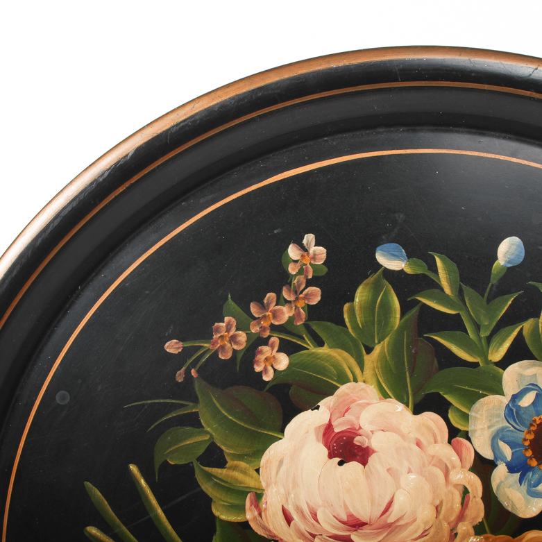 Antique Hand-Painted Tole Tray