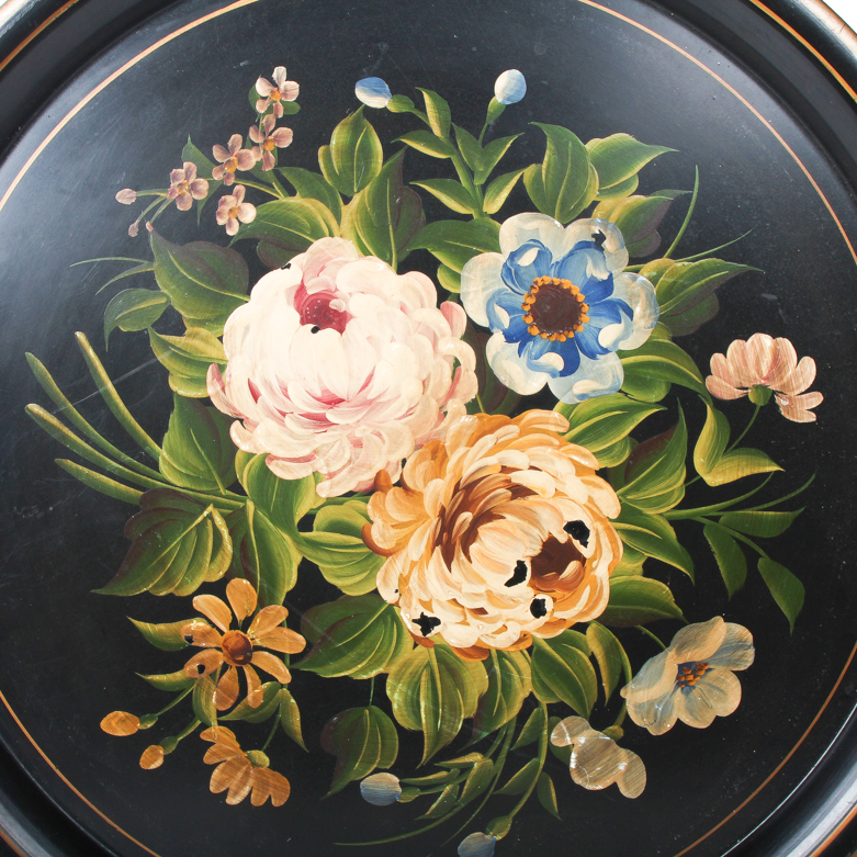 Antique Hand-Painted Tole Tray