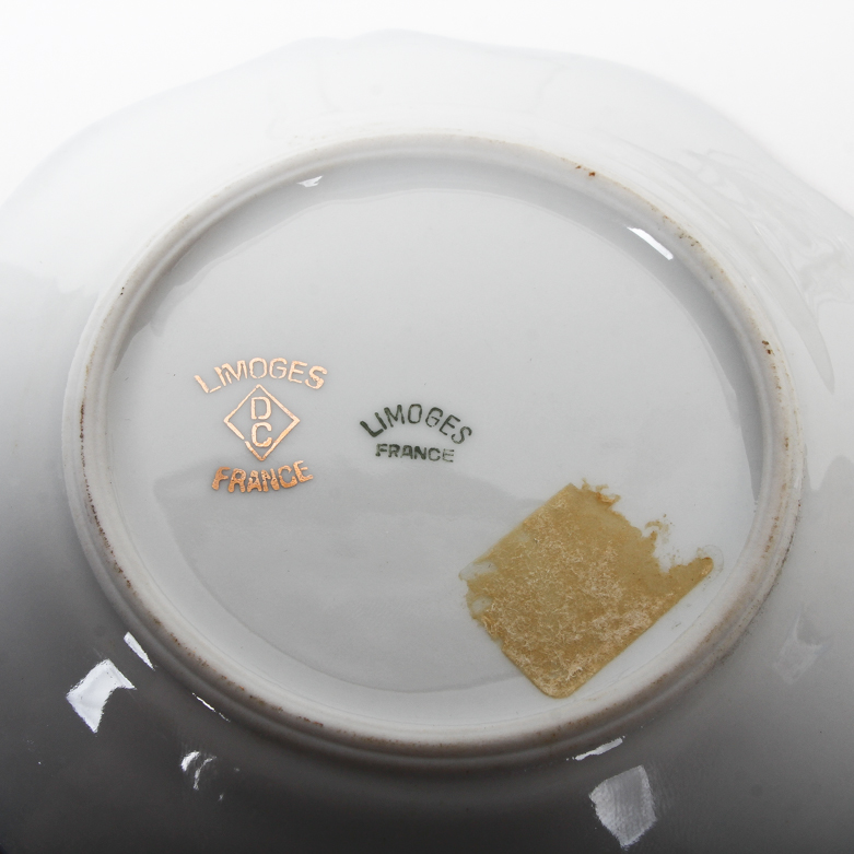 Vintage Limoges Sterling Toast Holder and Porcelain Plate