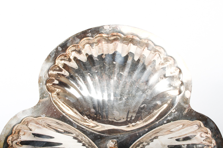 Pair of Silver Plate Divided Serving Dishes
