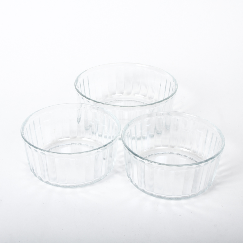 Set of Glass Souffle Dishes