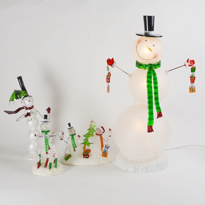 Glass Snowman Collection