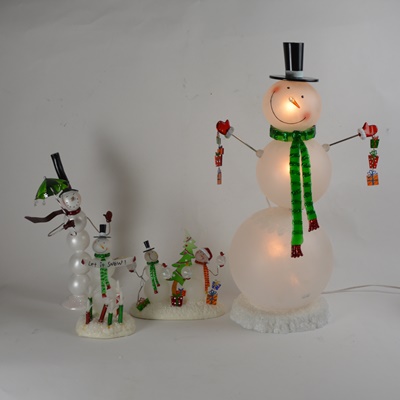Glass Snowman Collection