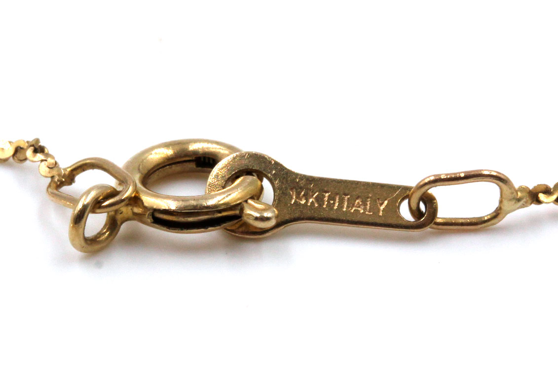 14K Yellow Gold Curb Chain Necklace and Bracelet