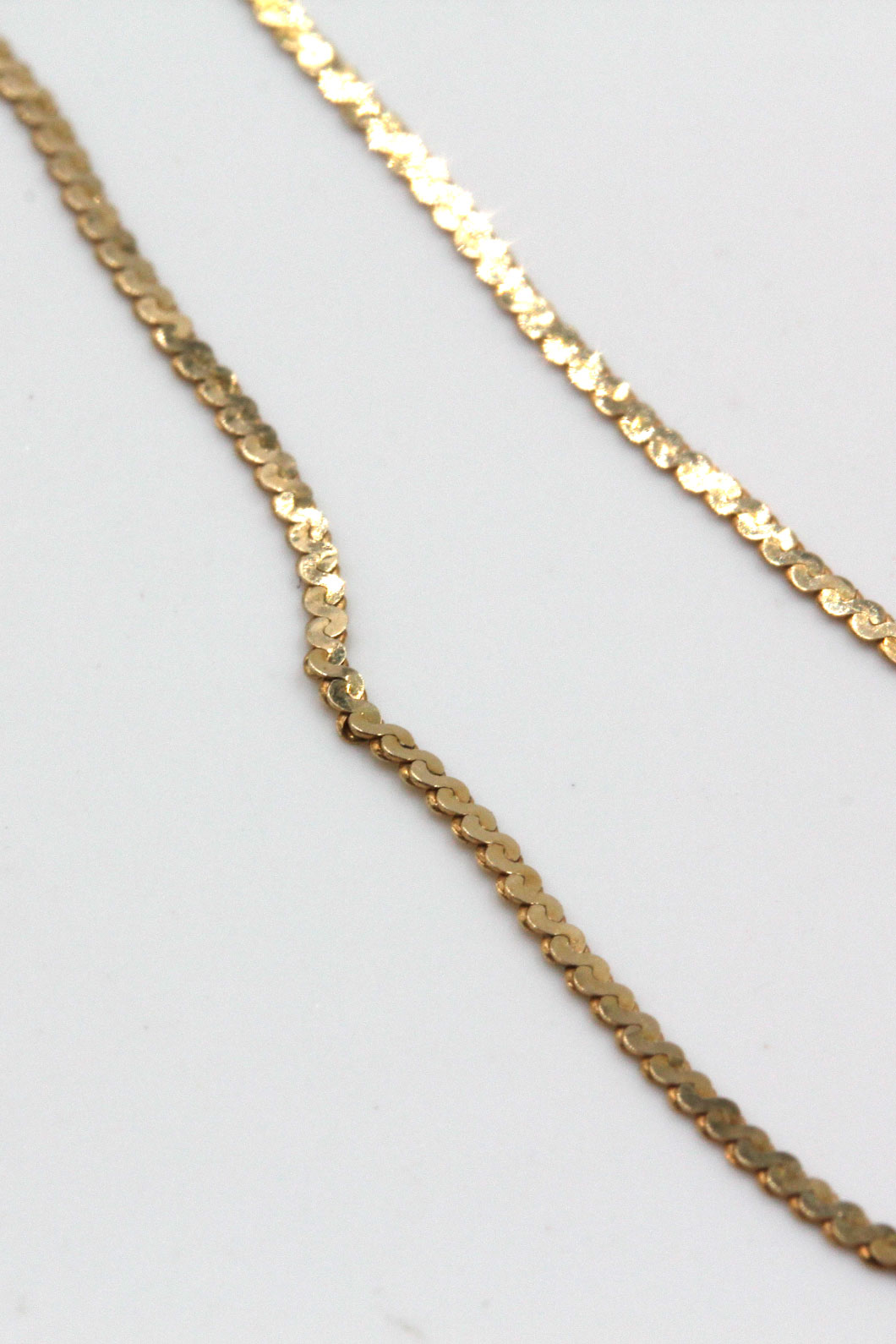 14K Yellow Gold Curb Chain Necklace and Bracelet
