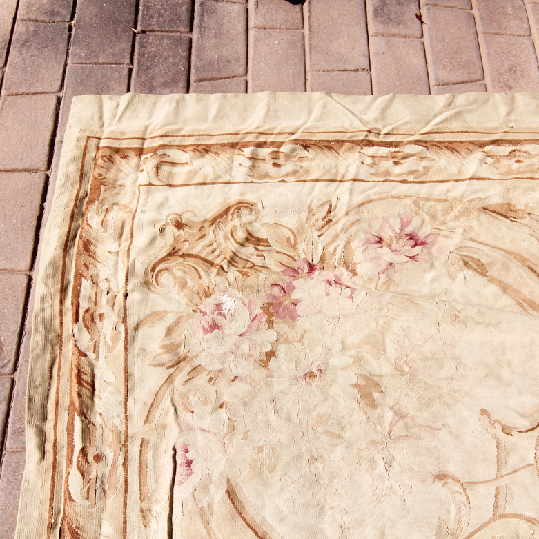 Antique French Aubusson Rug