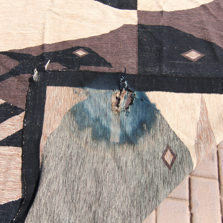 Vintage French Modern Woven Rug