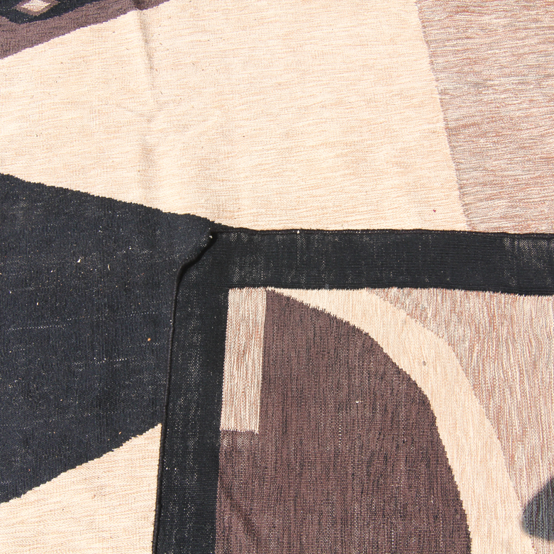 Vintage French Modern Woven Rug