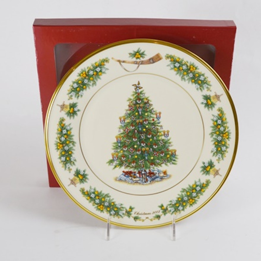 Lenox 2002 The Netherlands Christmas Trees Around The World Collector Plate