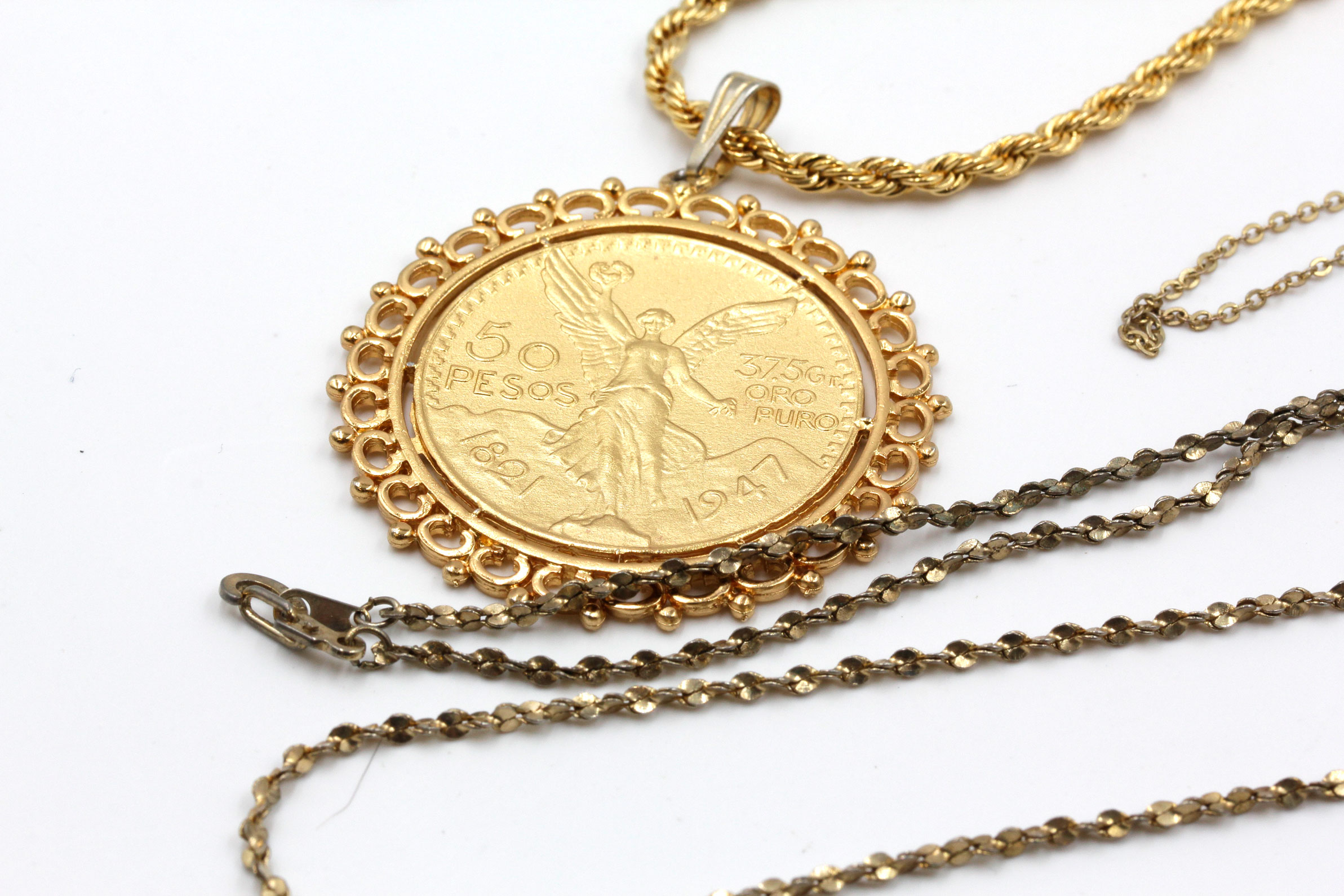 Gold Plated Chain Necklaces, Bracelets, and Pendants