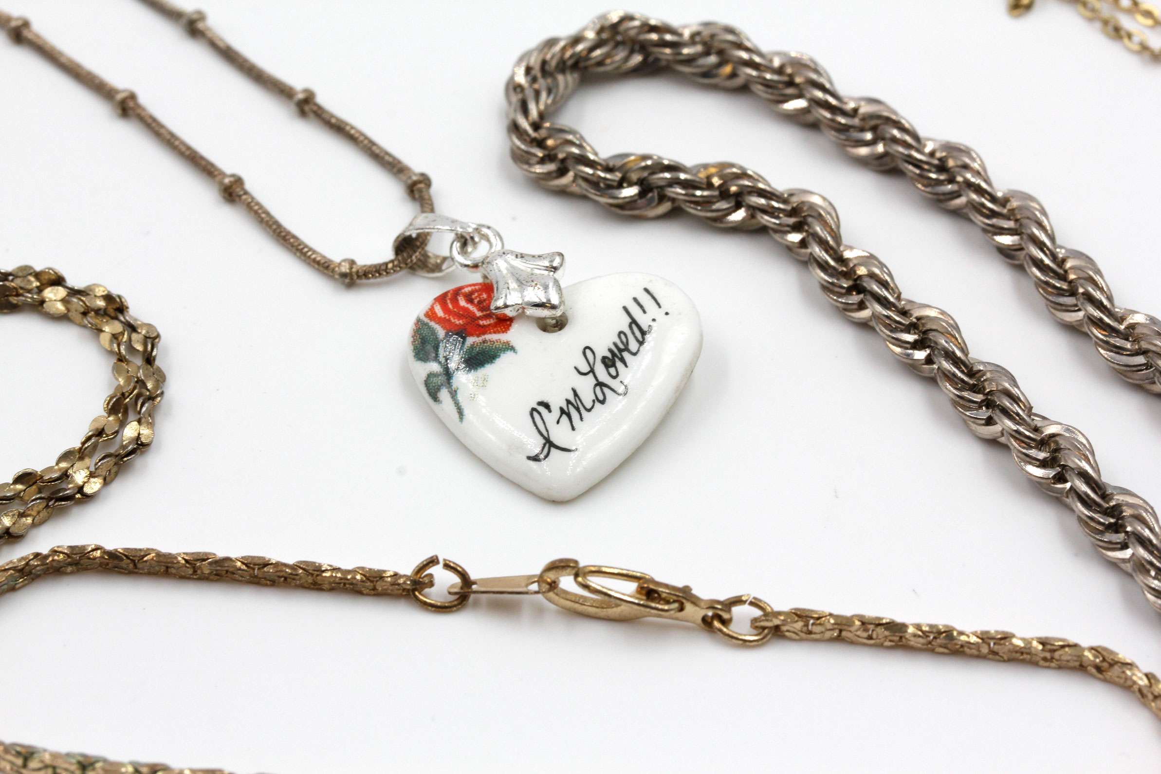 Gold Plated Chain Necklaces, Bracelets, and Pendants