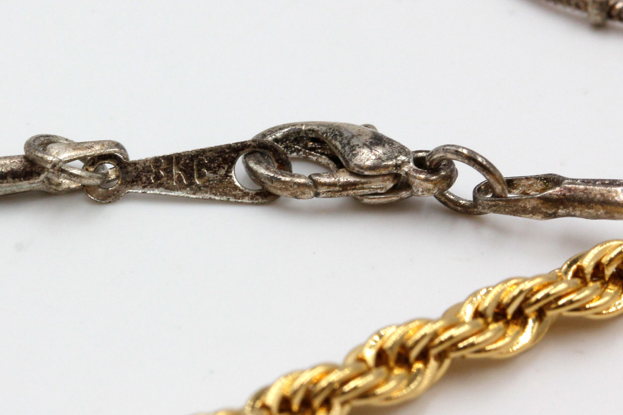 Gold Plated Chain Necklaces, Bracelets, and Pendants