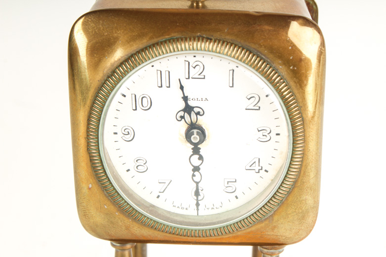Small Vintage Brass Velia Clock