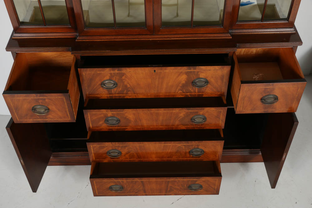 Vintage Breakfront China Cabinet by Williams-Kimp Furniture Co.