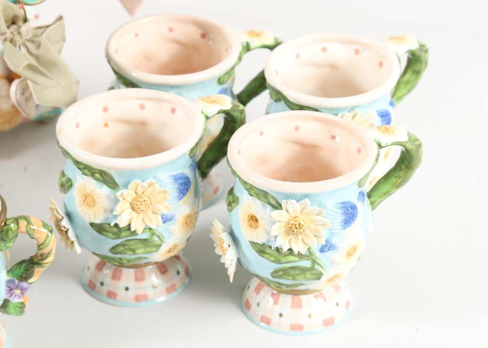 Elaine Voghelle for Silvestri "Whispering Gardens" Tea Set