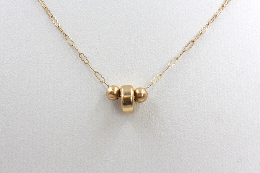 14K Yellow Gold Pendant Necklace