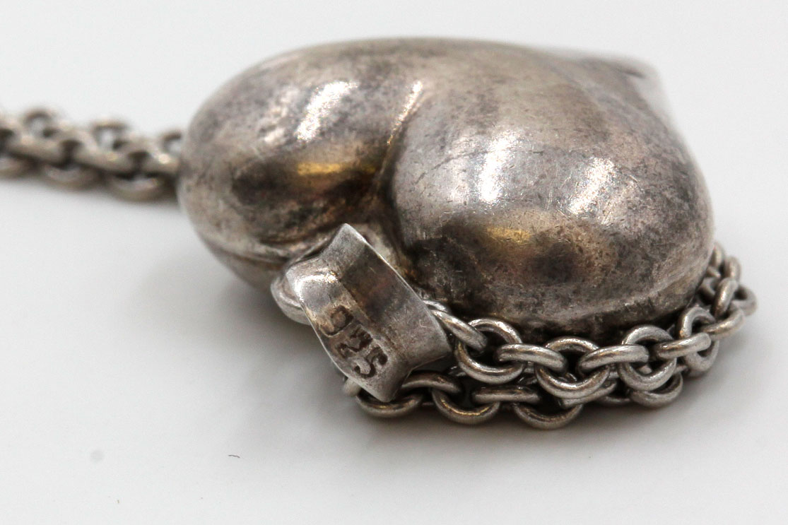 James Avery and Lenox Sterling Silver Heart Pendant Necklaces