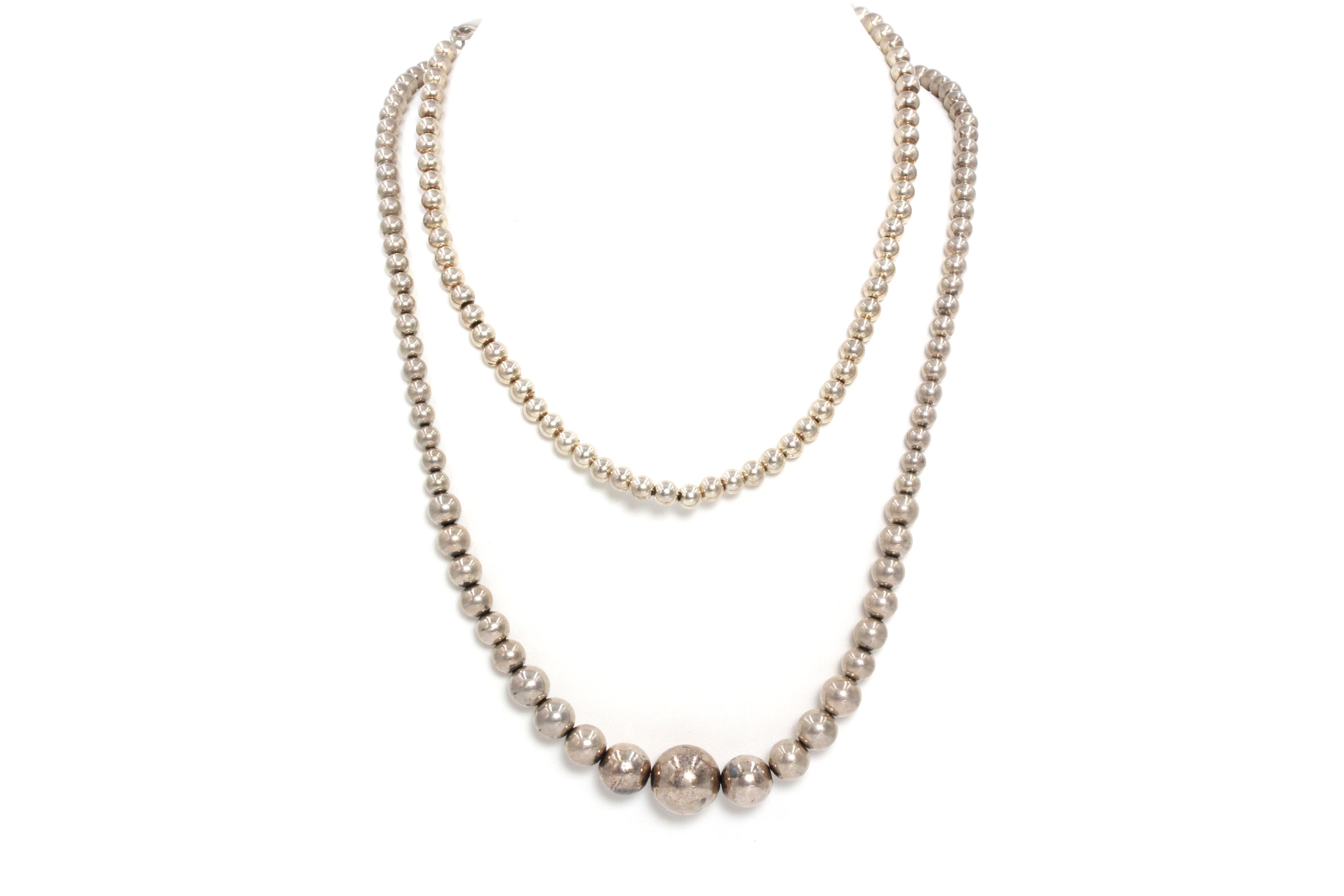 Sterling Silver Bead Necklaces