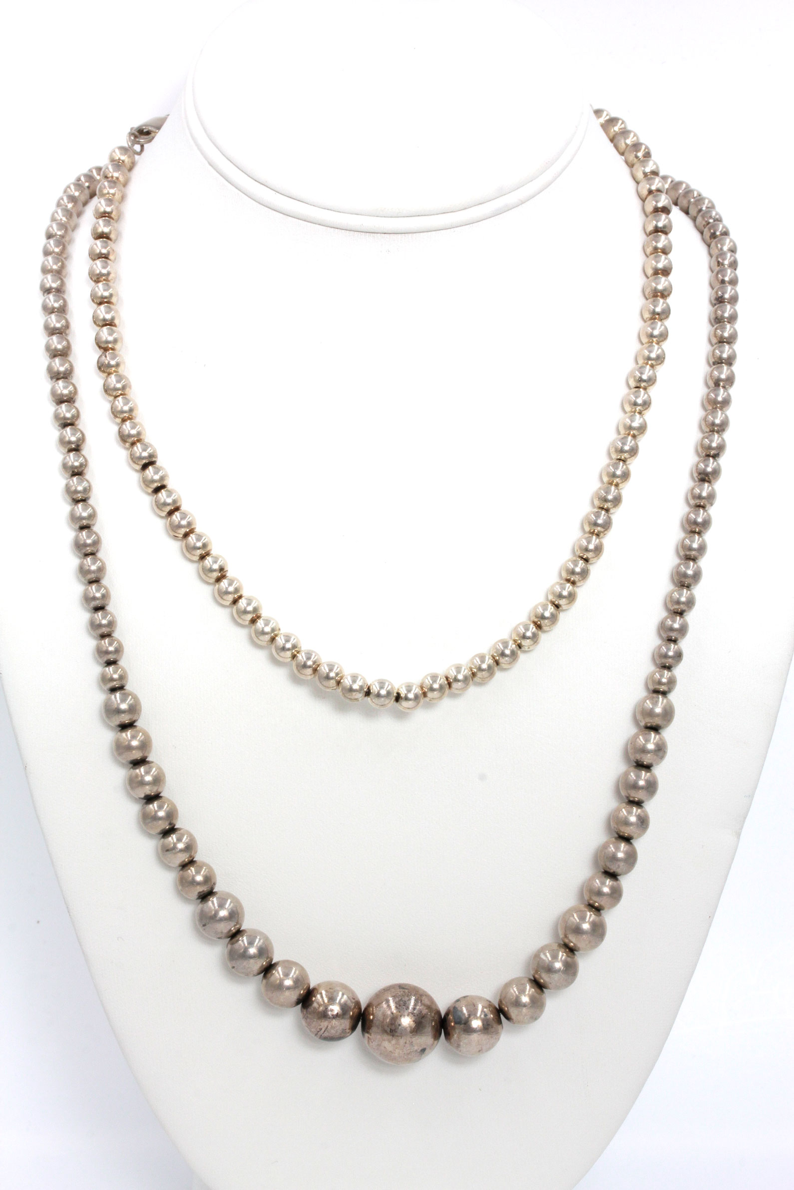 Sterling Silver Bead Necklaces