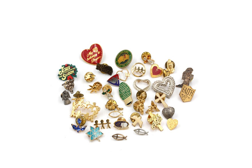 Collection of Religious Pins