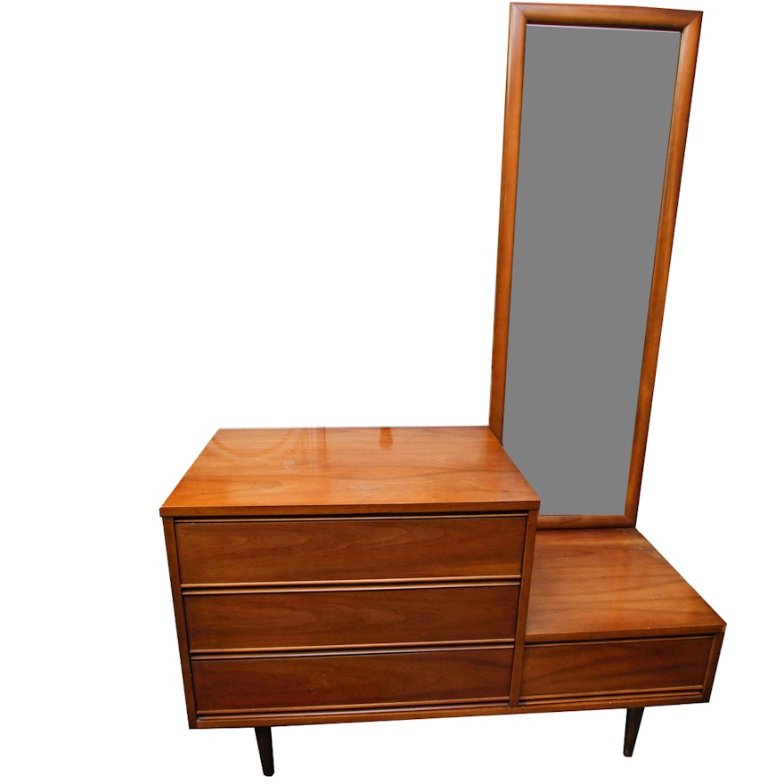 Mid Century Modern Chest of Drawers with Mirror