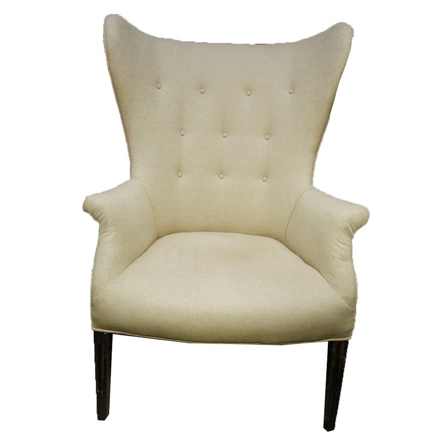 Upholstered Wingback Armchair