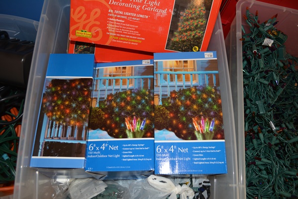 Large Group of Extension Cords and Christmas Lights